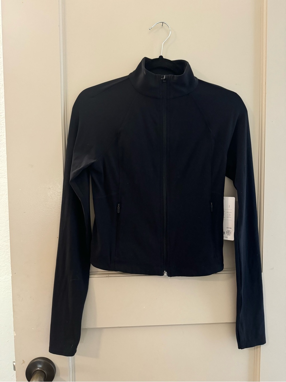 Athleta Salutation Crop Jacket Black Full-Zip BNWT Small